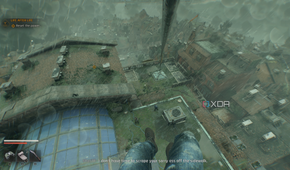 Crane using a zipline in Dying Light: The Beast.