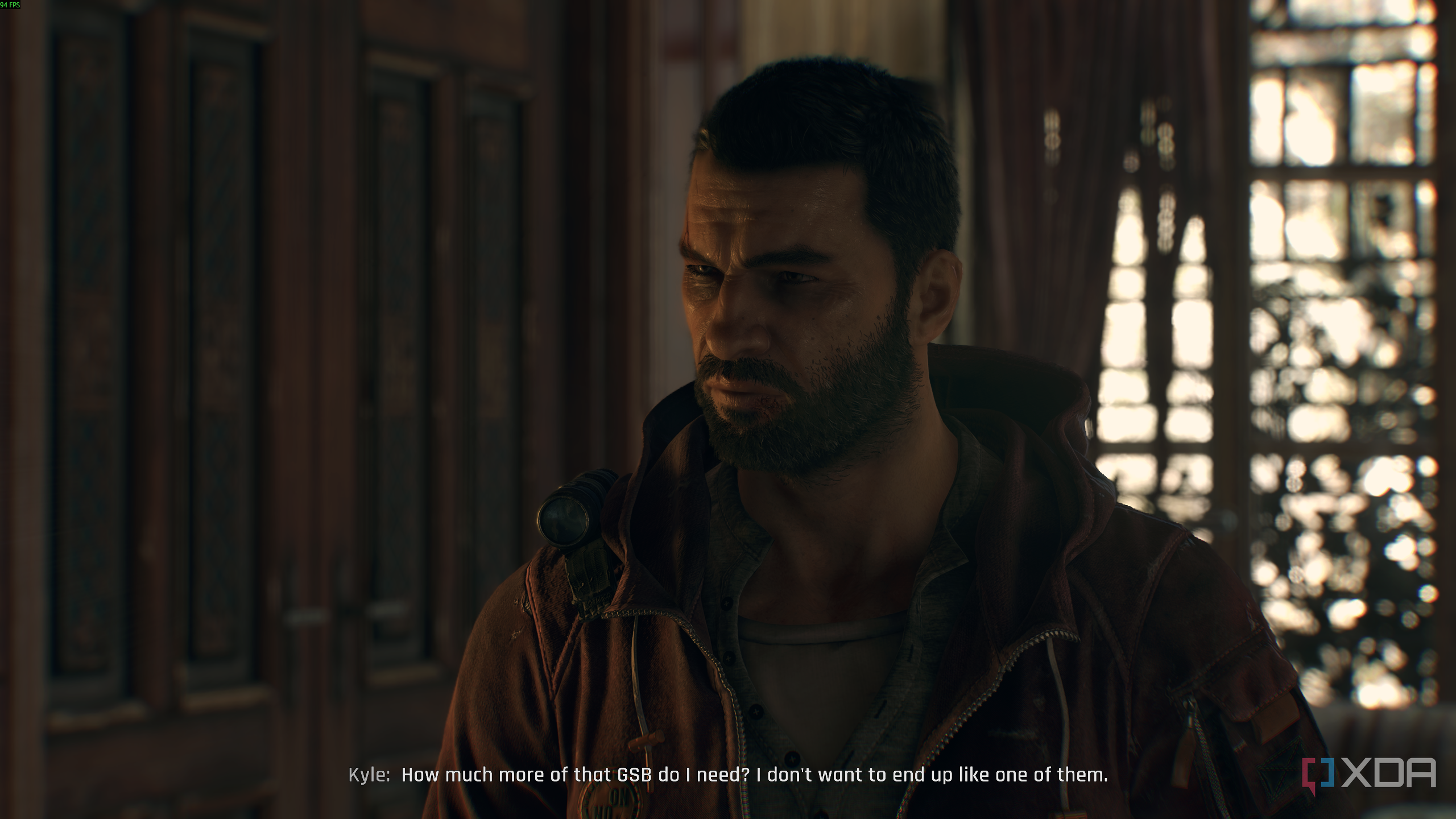 Dying Light: The Beast — Kyle Crane talking to Olivia.