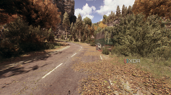Road leading to the mountainside in Castor Woods in Dying Light: The Beast.