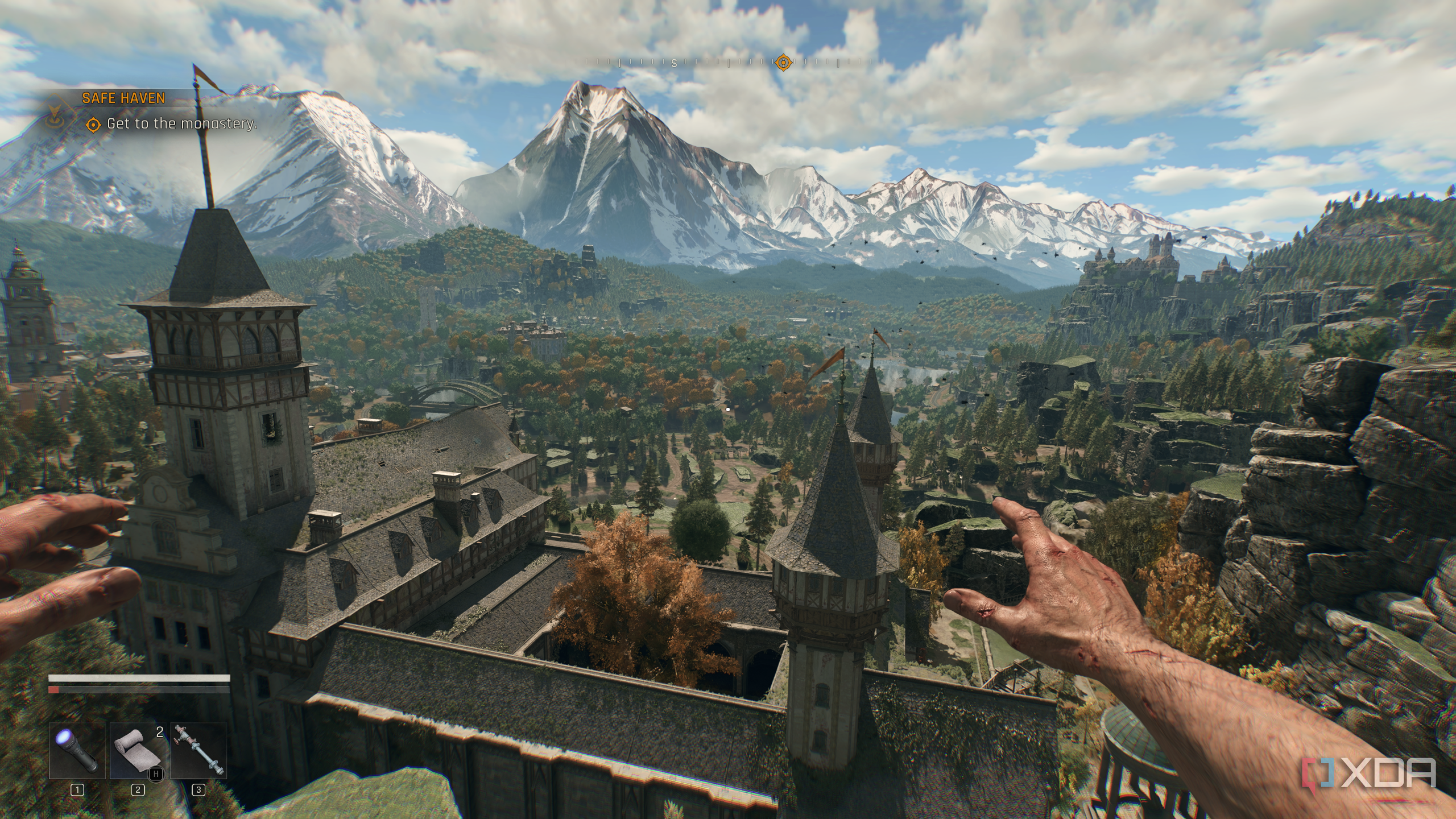 Crane jumping midair in Dying Light: The Beast.