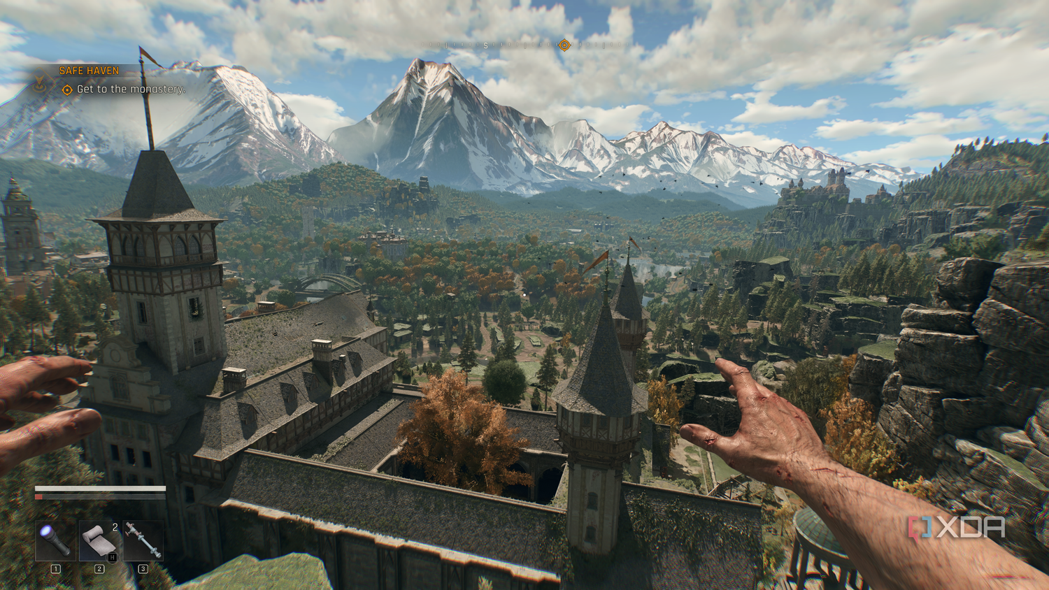 Crane jumping midair in Dying Light: The Beast.