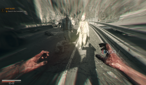 Leaping towards a zombie in Dying Light: The Beast.
