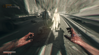 Leaping towards a zombie in Dying Light: The Beast.