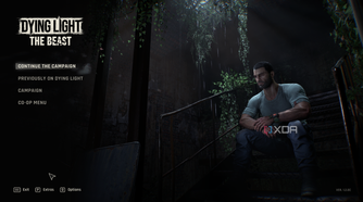 The main menu in Dying Light: The Beast.