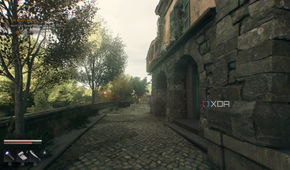 A paved path in Old Town in Dying Light: The Beast.