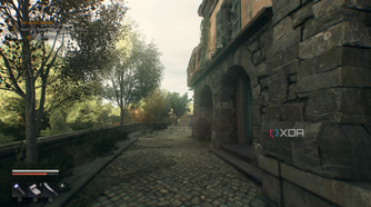A paved path in Old Town in Dying Light: The Beast.