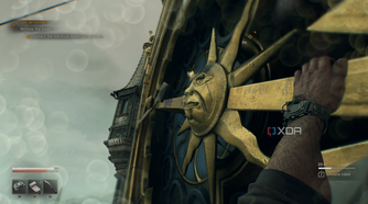 Climbing the watch hands of a huge clock tower in Dying Light: The Beast.