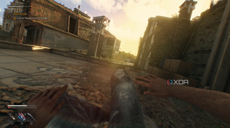Sliding under an obstacle in Dying Light: The Beast.