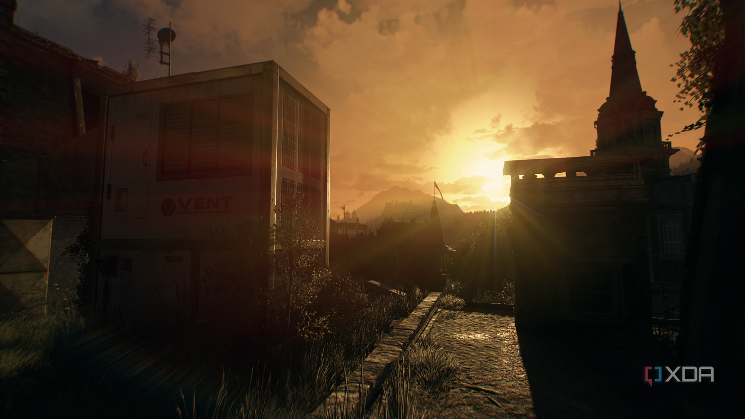 The sun setting in Dying Light: The Beast.