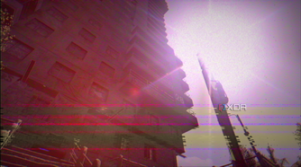The Tower in Dying Light, with a VHS filter on.