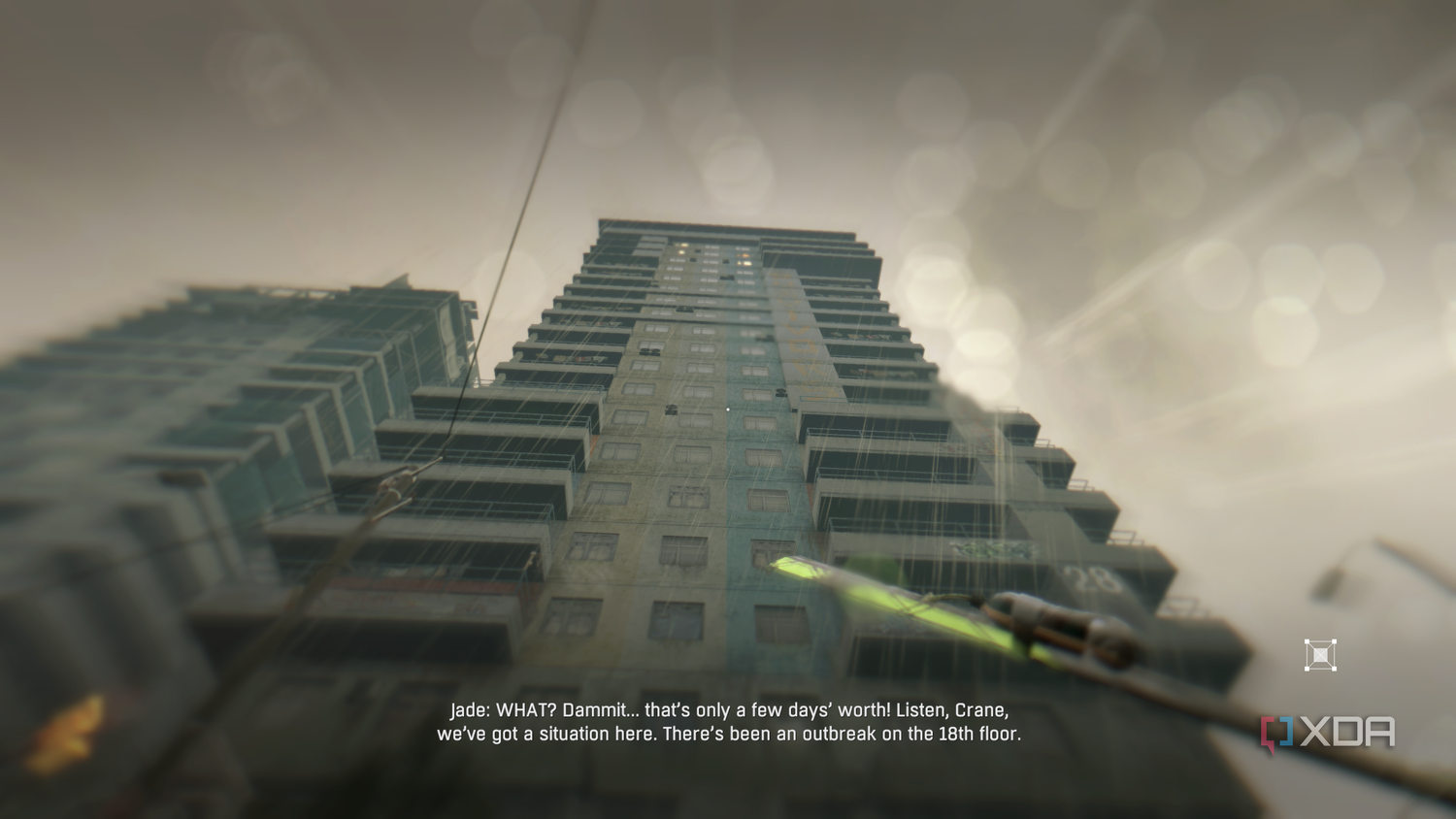 The Tower in rain in Dying Light.