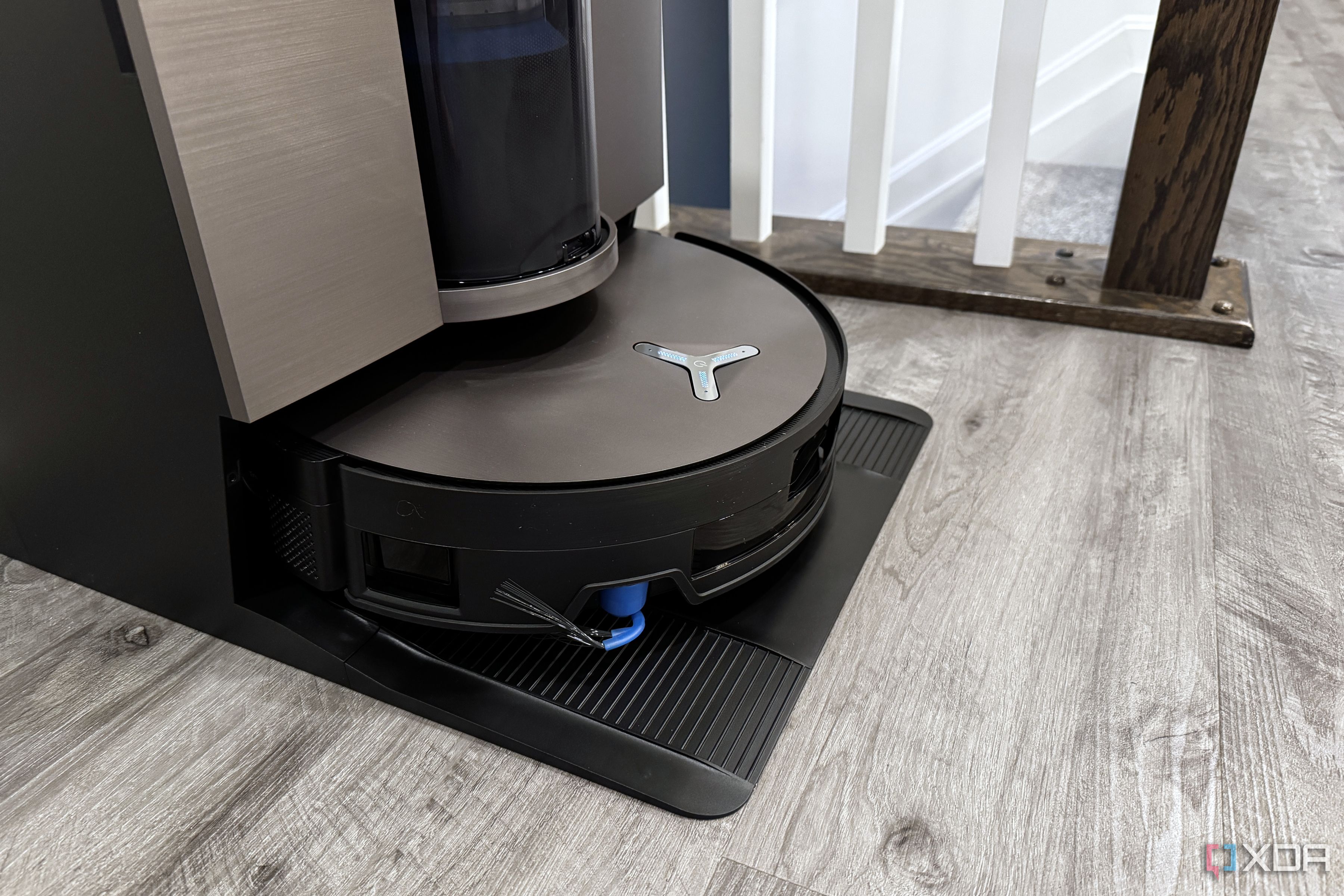 ecovacs x11 in dock charging seen from the left side