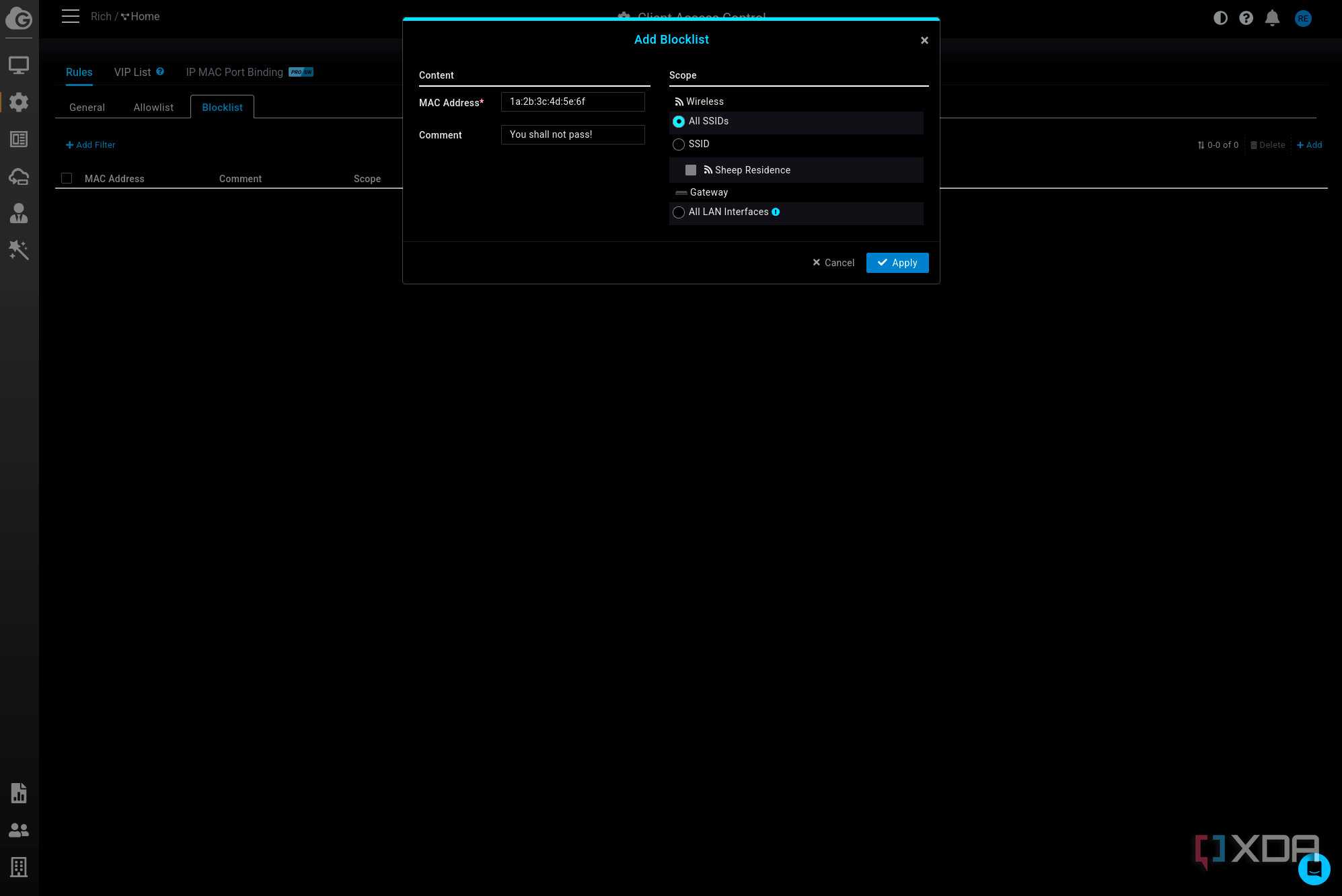 ACL on EnGenius Cloud