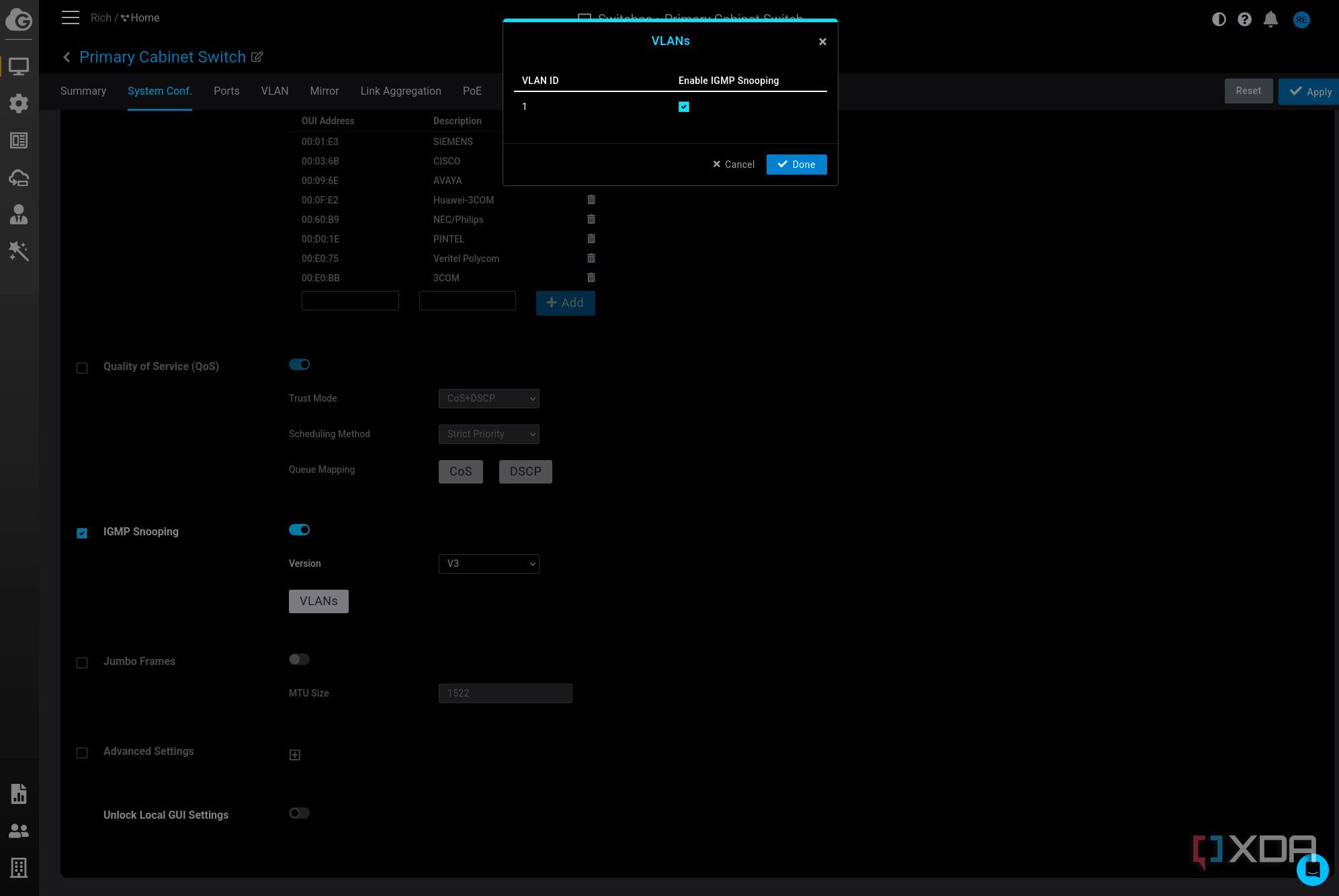 Enabling switch IGMP on EnGenius Cloud