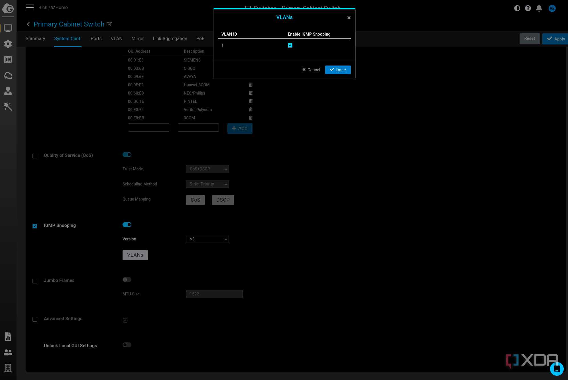 Enabling switch IGMP on EnGenius Cloud