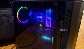 Side view of the Falcon Northwest Talon custom PC.
