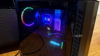 Side view of the Falcon Northwest Talon custom PC.