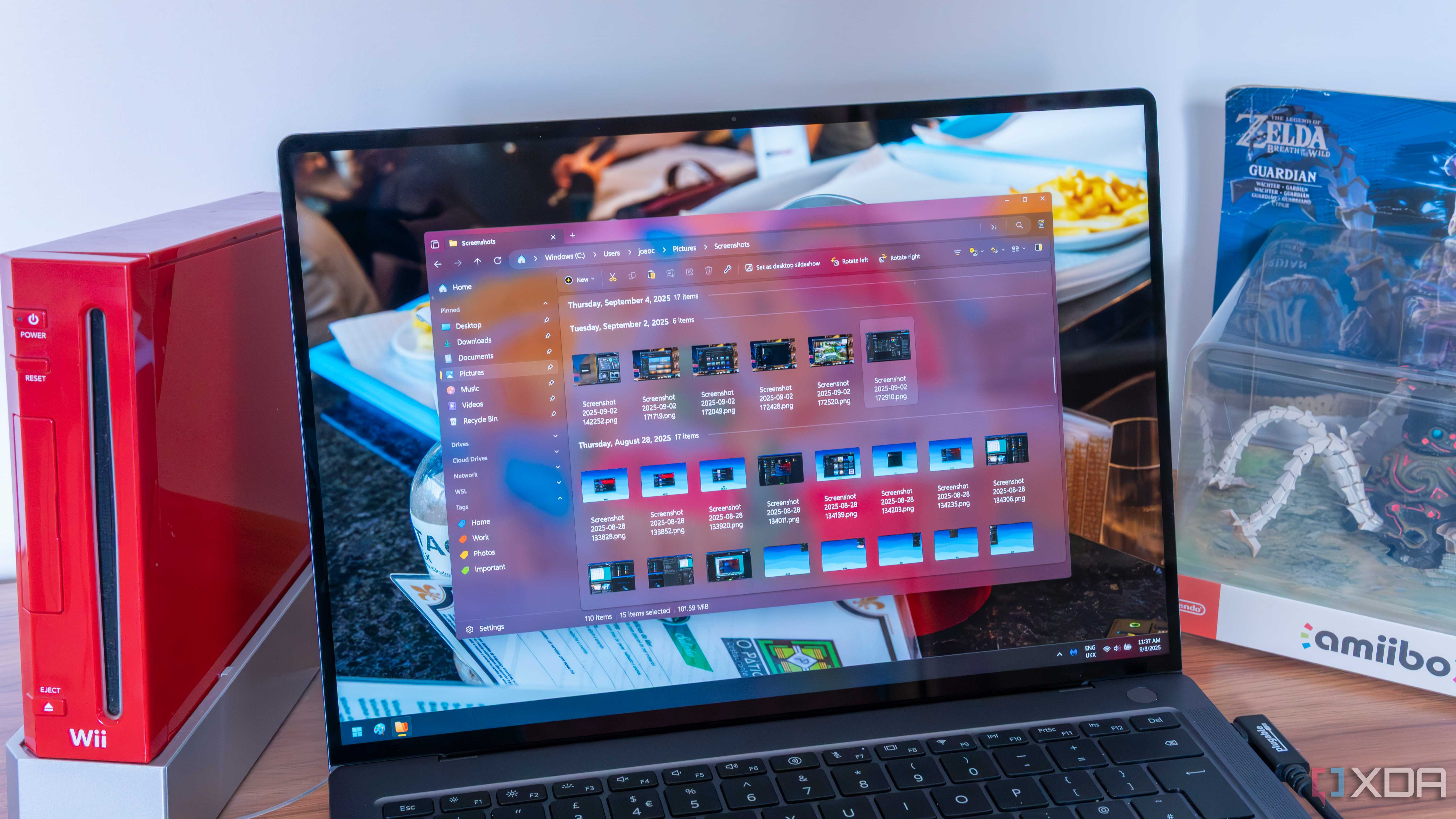 A Windows 11 laptop running the Files app