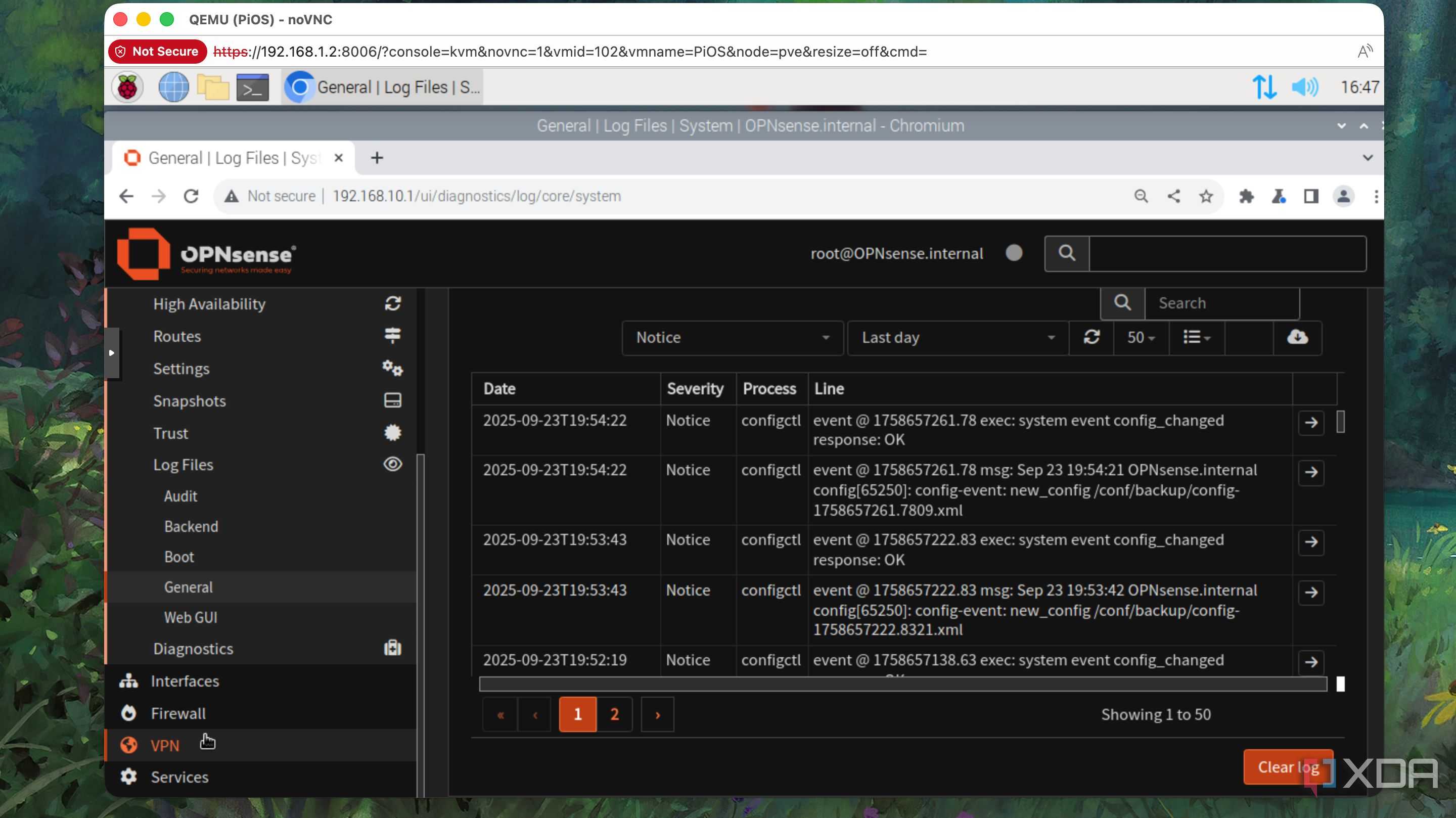 Firewall logs for VLANs