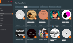 funkwhale podcasts page