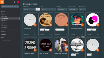 funkwhale podcasts page