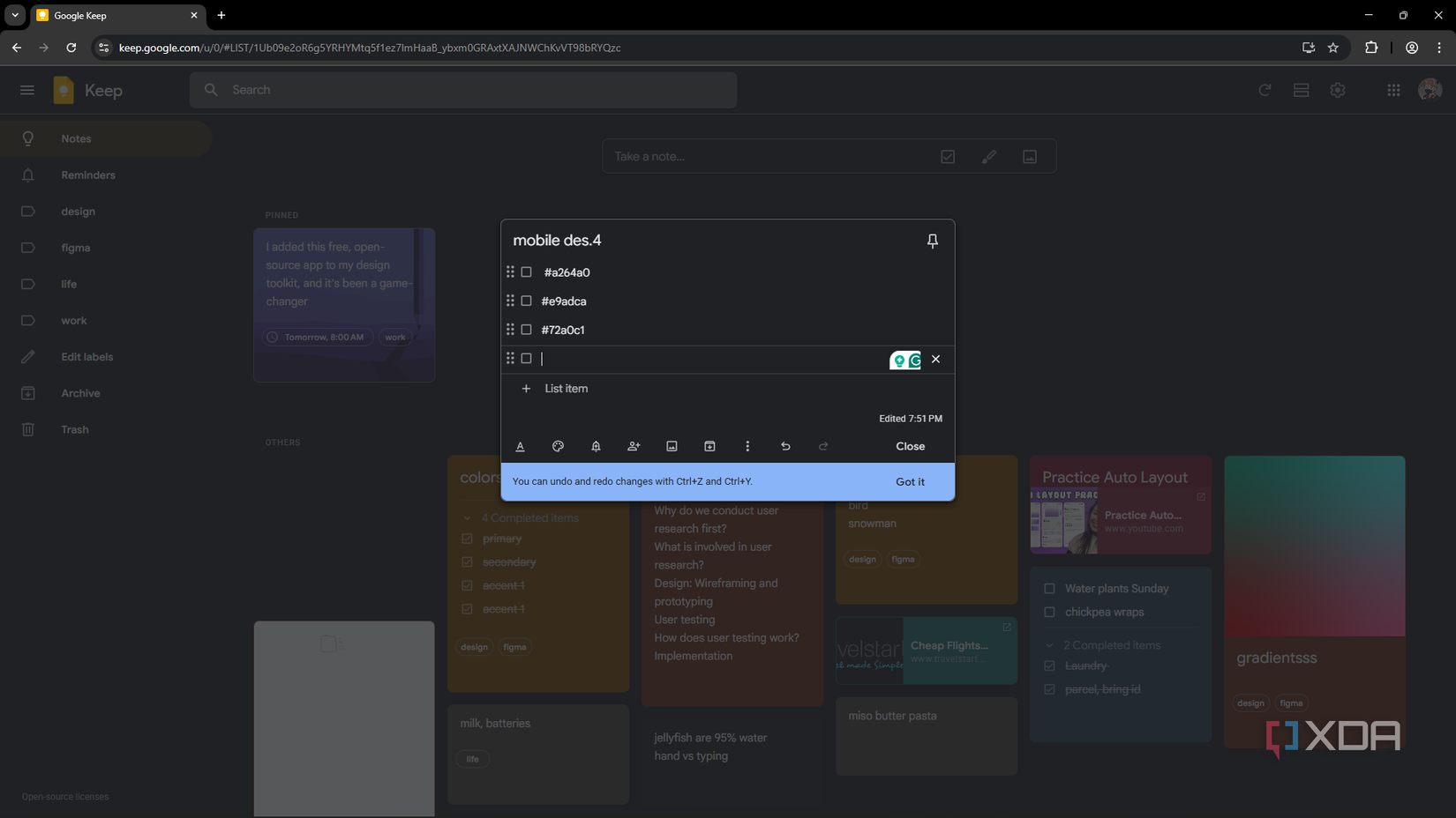 I paired Google Keep with Figma, and it fixed my project chaos
