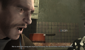 Nico Bellic in the opening for GTA IV.