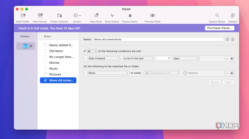 Hazel screenshots move