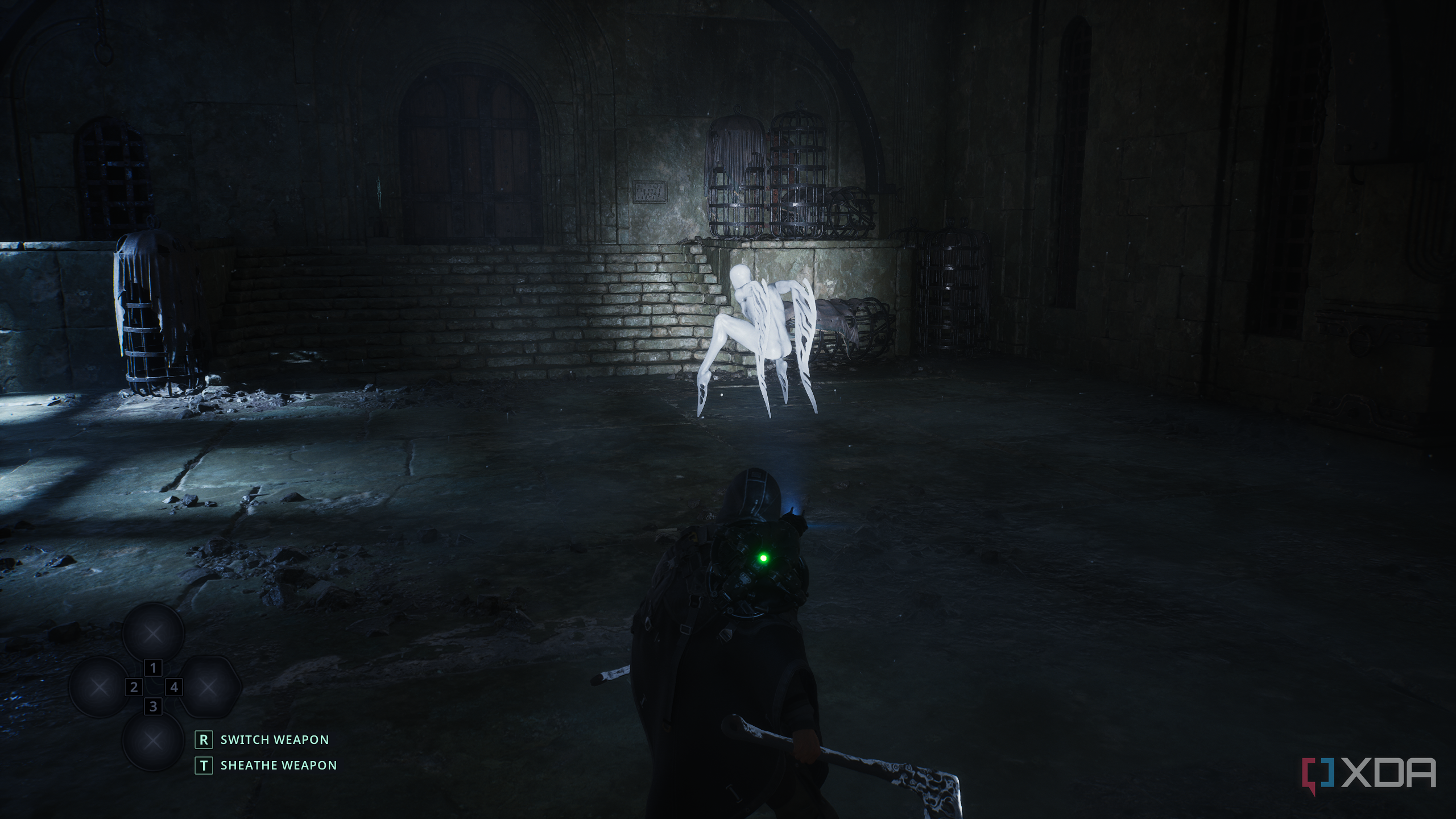 Encountering a Hollow Walker on all fours in Hell is Us.