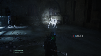 Encountering a Hollow Walker on all fours in Hell is Us.