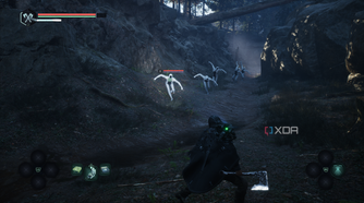 A horde of Hollow Walkers attacking the protagonist in Hell is Us.