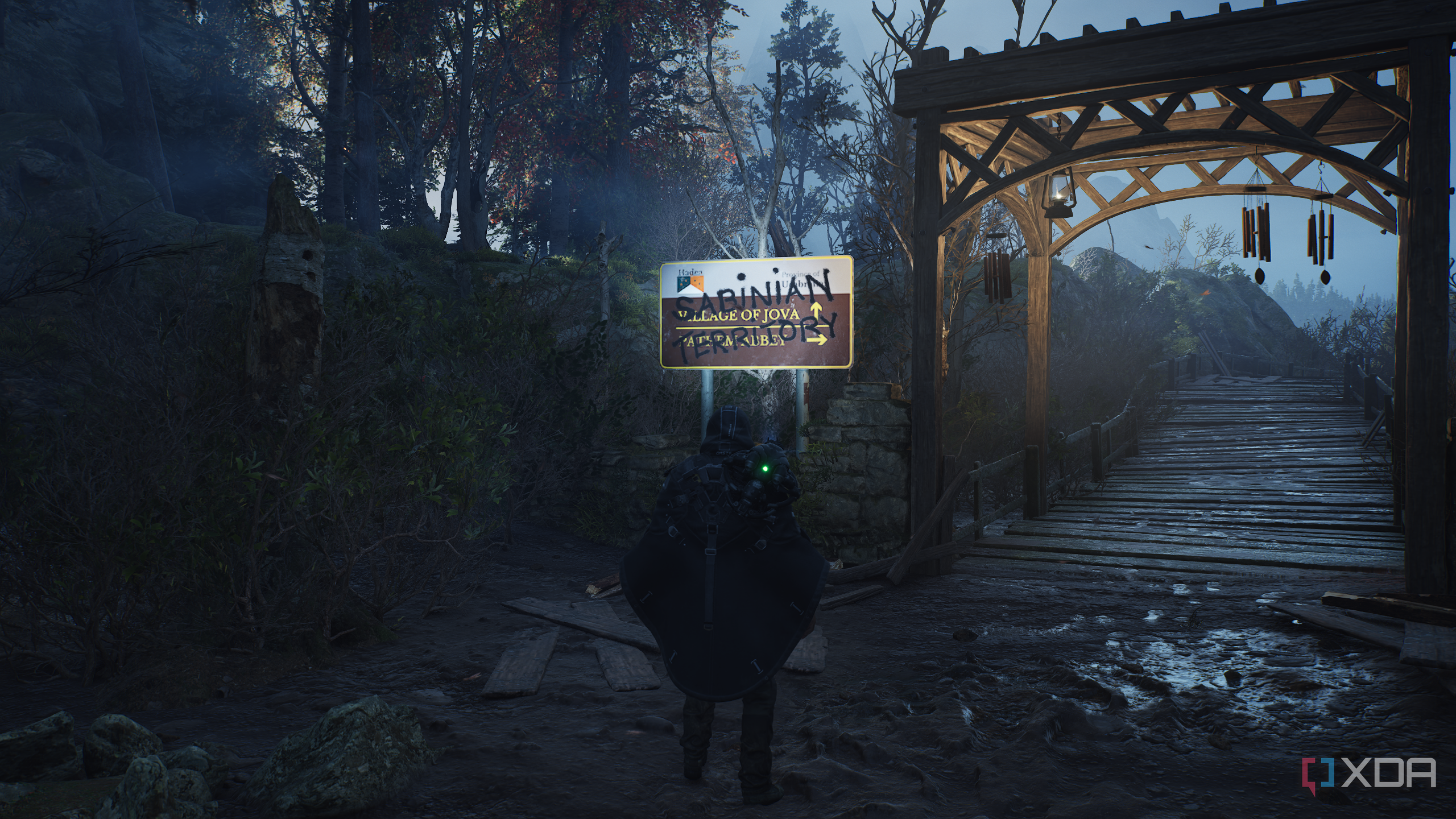 The entrance to Jova village in Hell is Us.