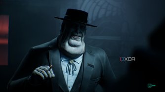 An unnamed man wearing a hat, smoking a cigarette in Hell is Us.