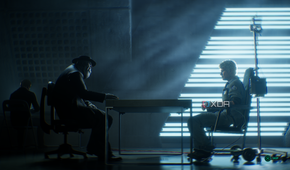 An interrogation scene in Hell is Us.