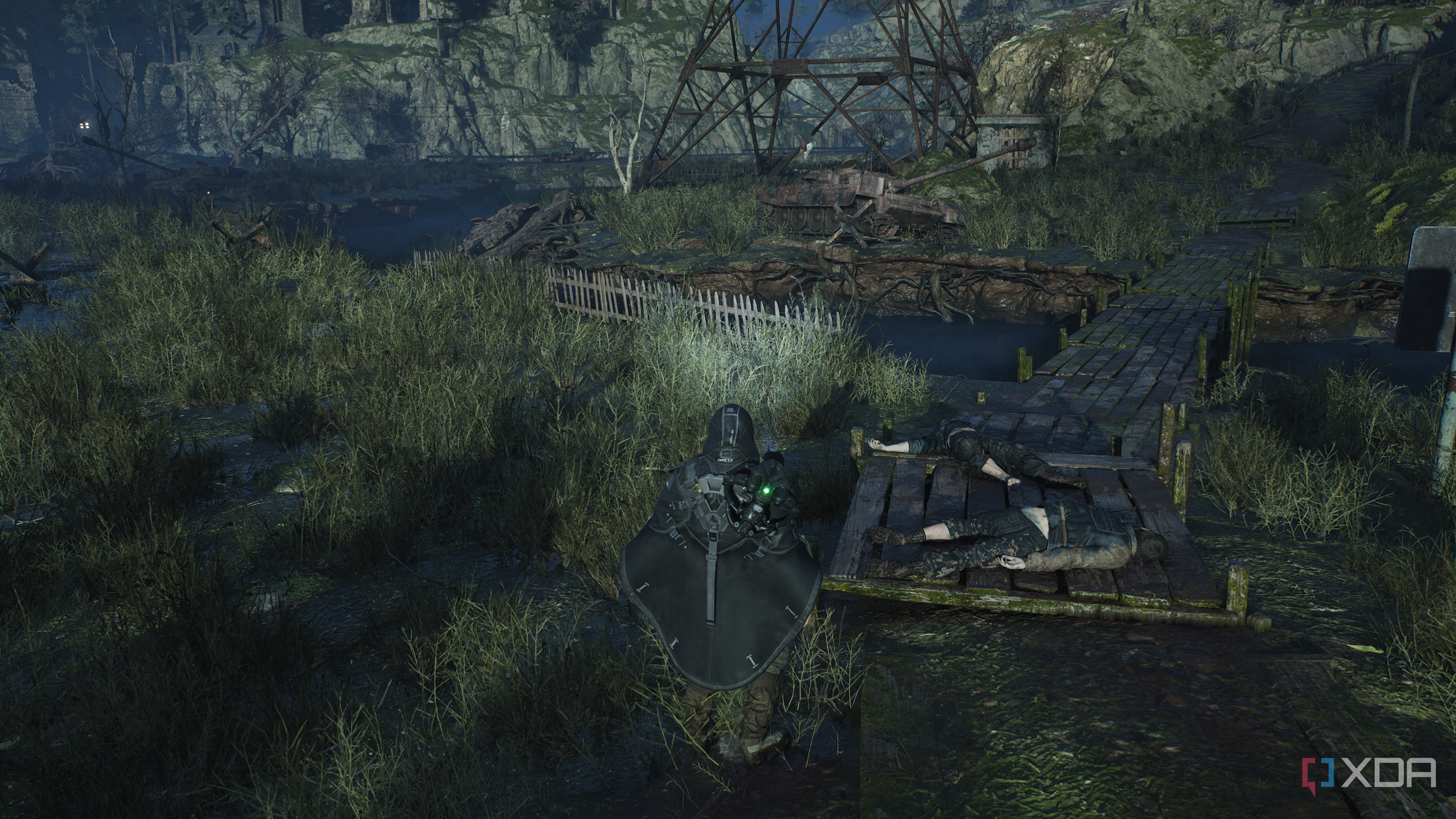 Corpses in a swamp in Hell is Us.