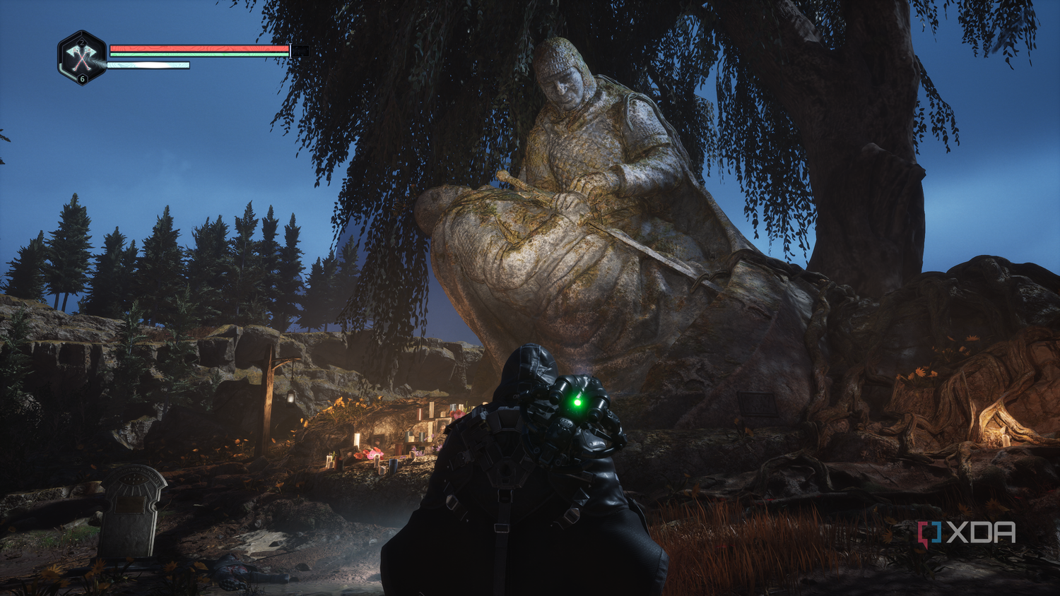 The Weeping Knight statue in Hell is Us.