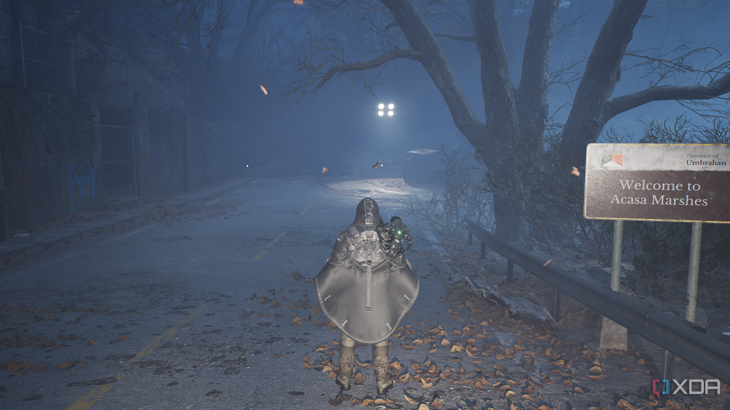 Remi walking on a desolate road in Hell is Us.
