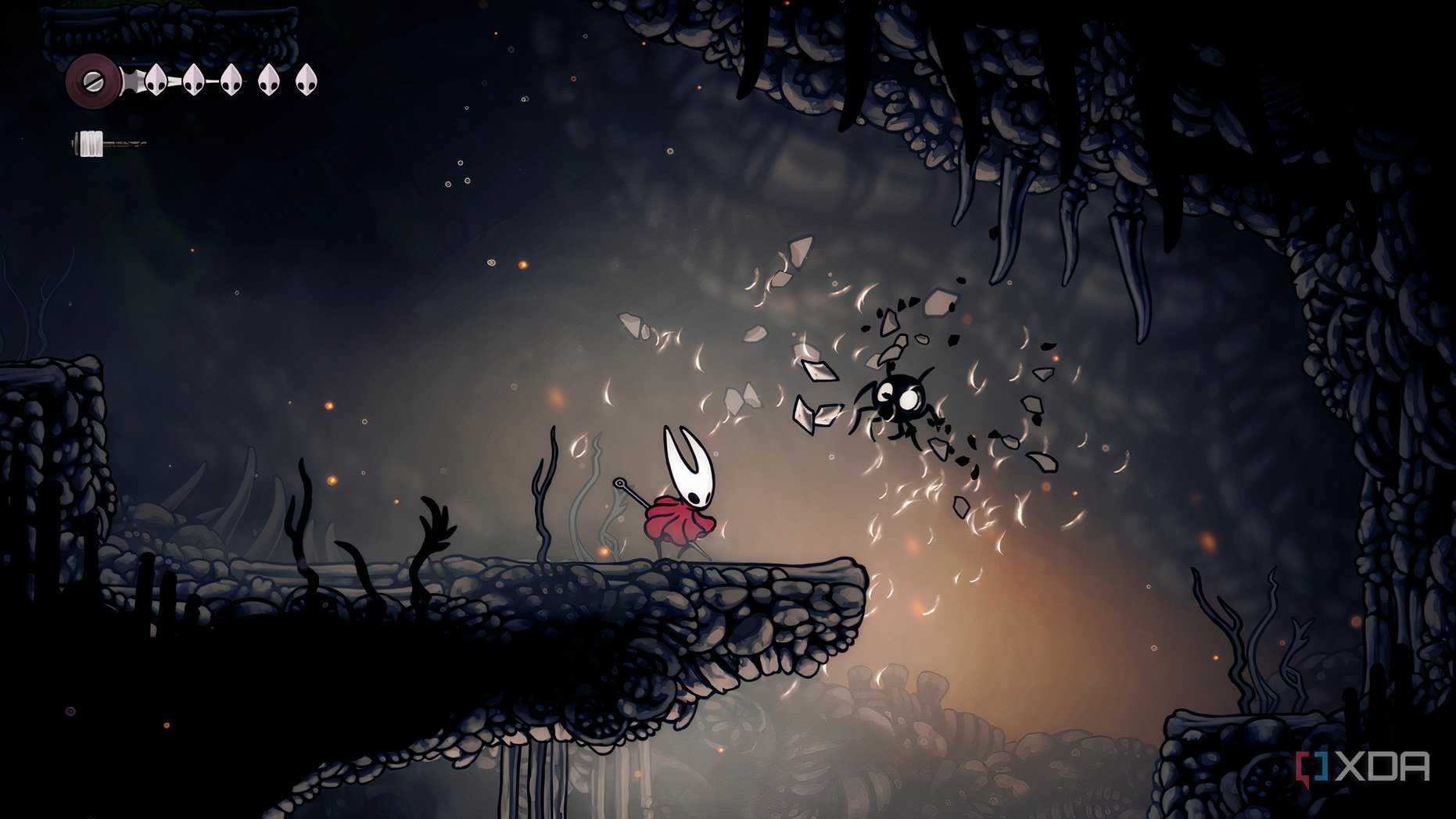Knocking a spider into a chasm