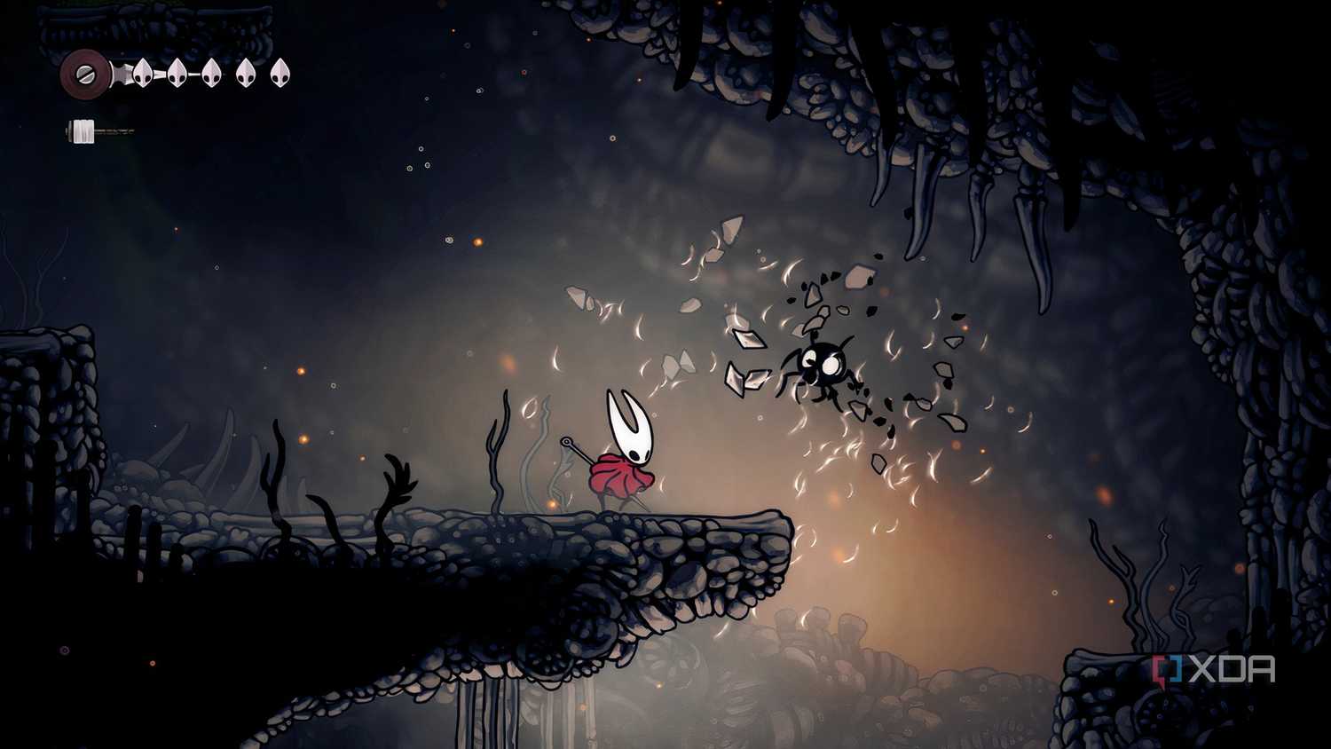 Knocking a spider into a chasm