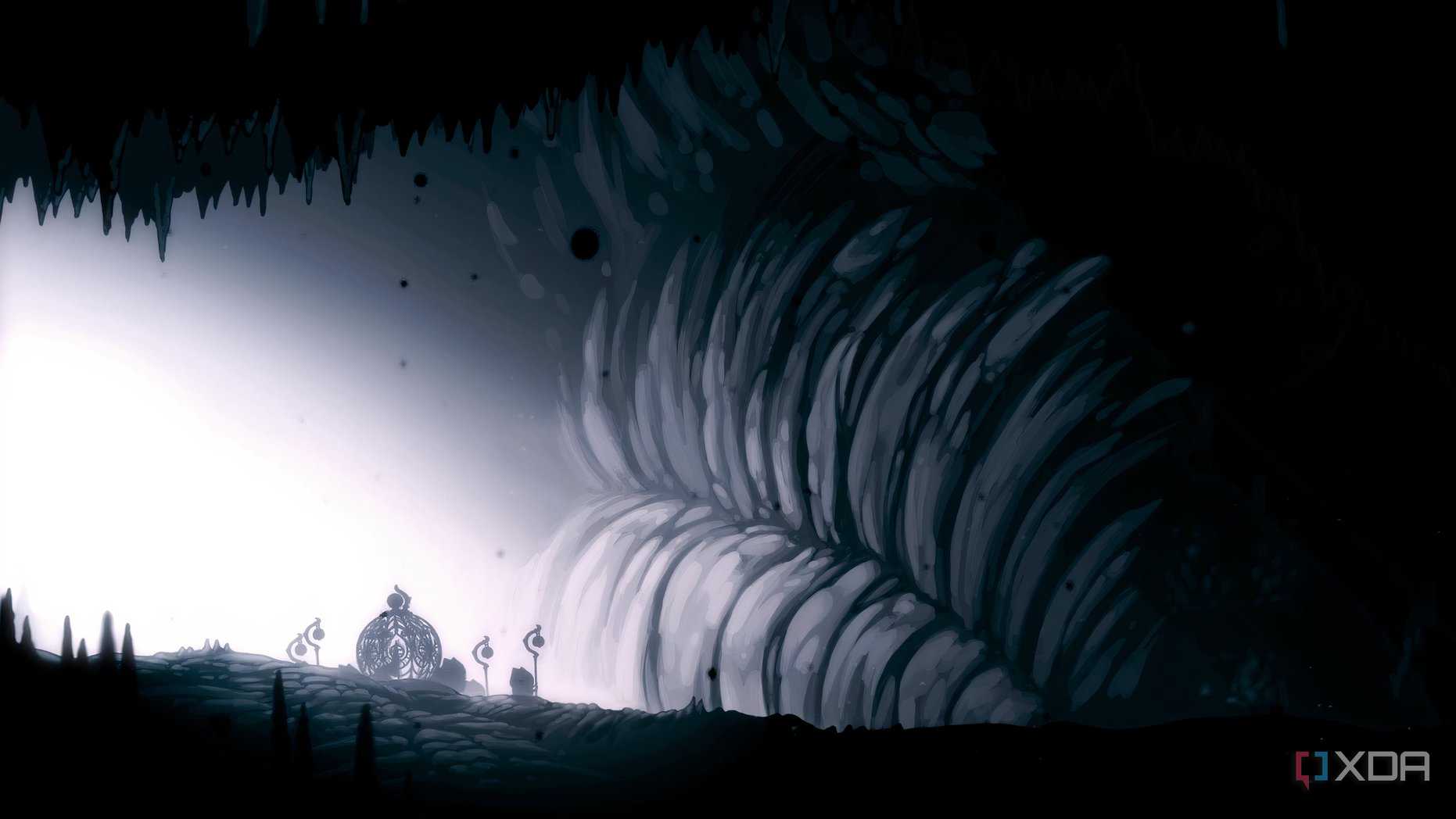transporting a cage through a cavern