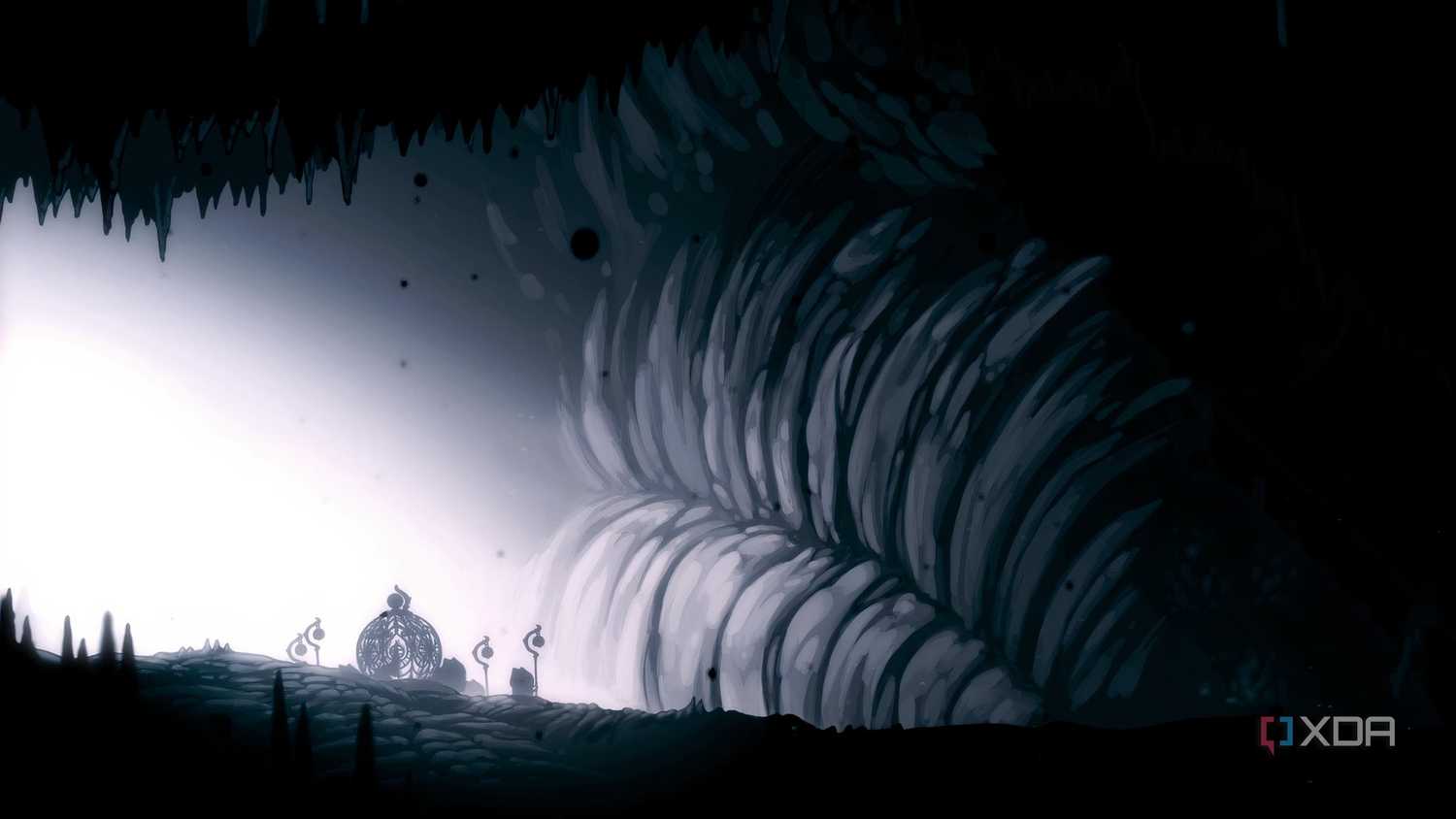 transporting a cage through a cavern