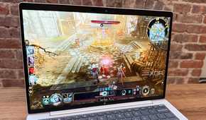 Baldur's Gate III running on the HP EliteBook X G1i business laptop.
