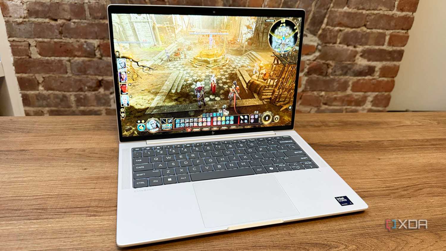 Baldur's Gate III running on the HP EliteBook X G1i business laptop.
