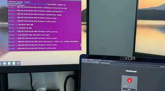A photo of the WireGuard Easy web UI in front of an Ubuntu server