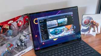 A laptop showing the IUmmich web client