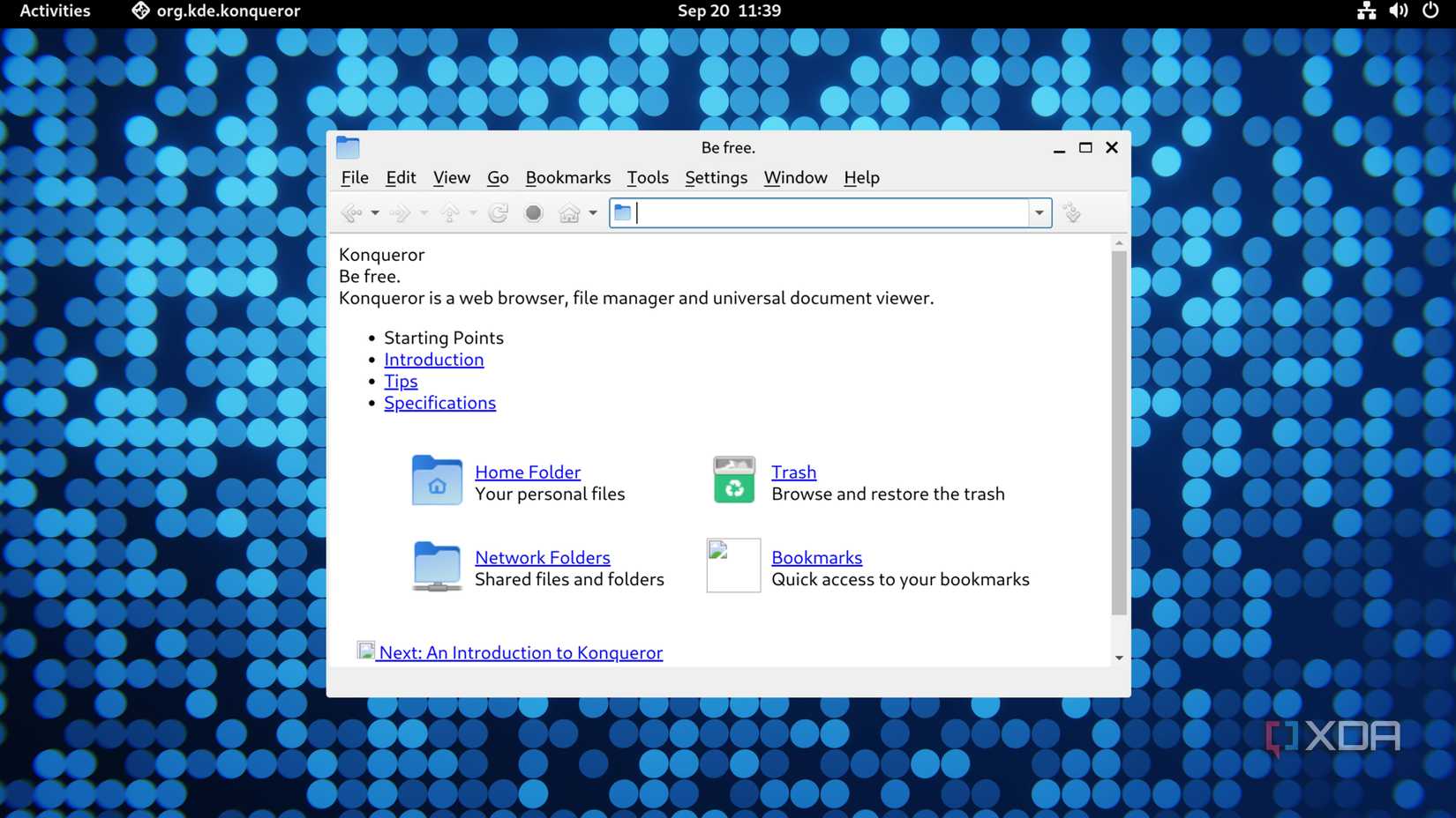 Running Konqueror on Debian