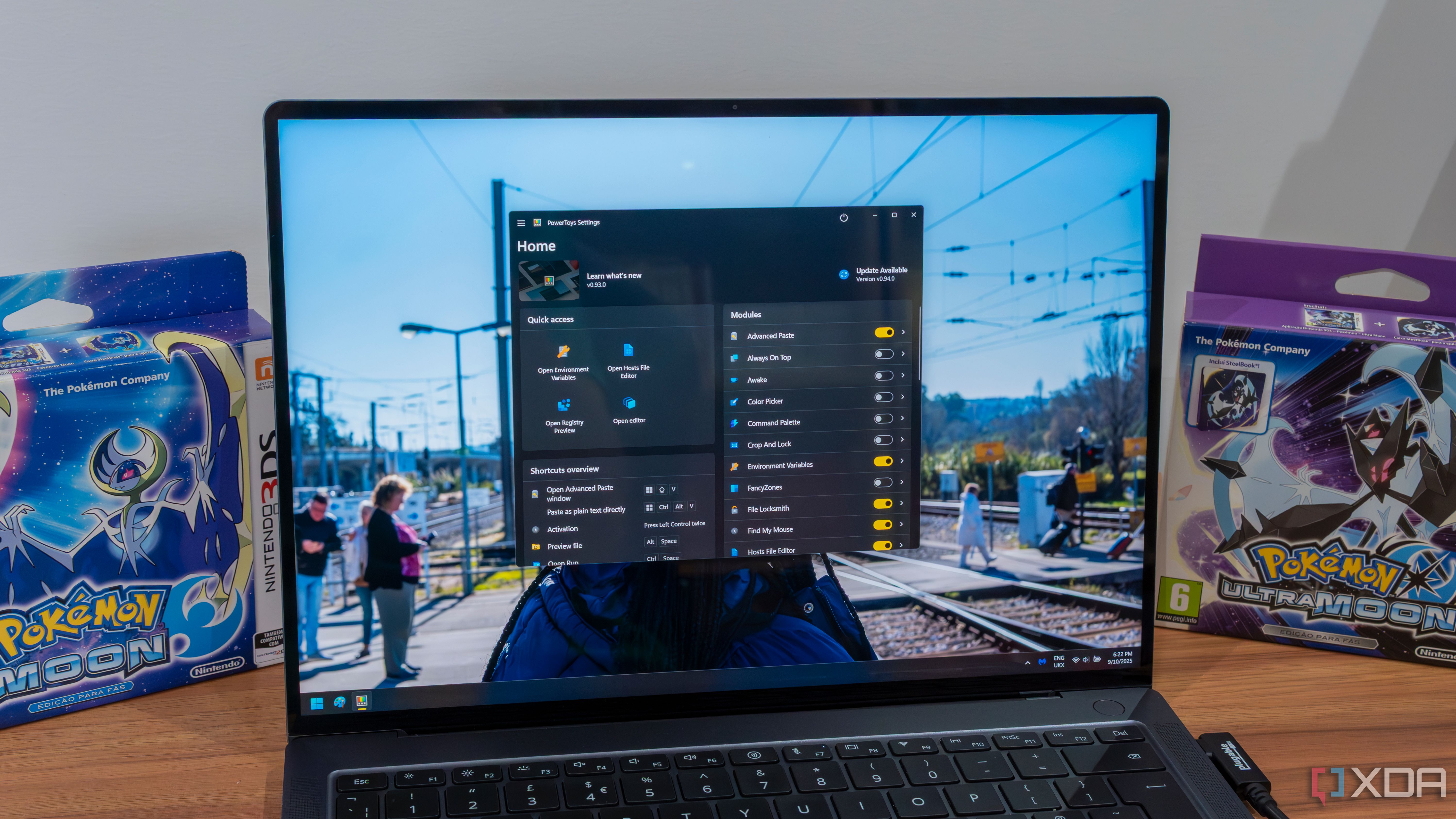 A Windows 11 laptop running PowerToys