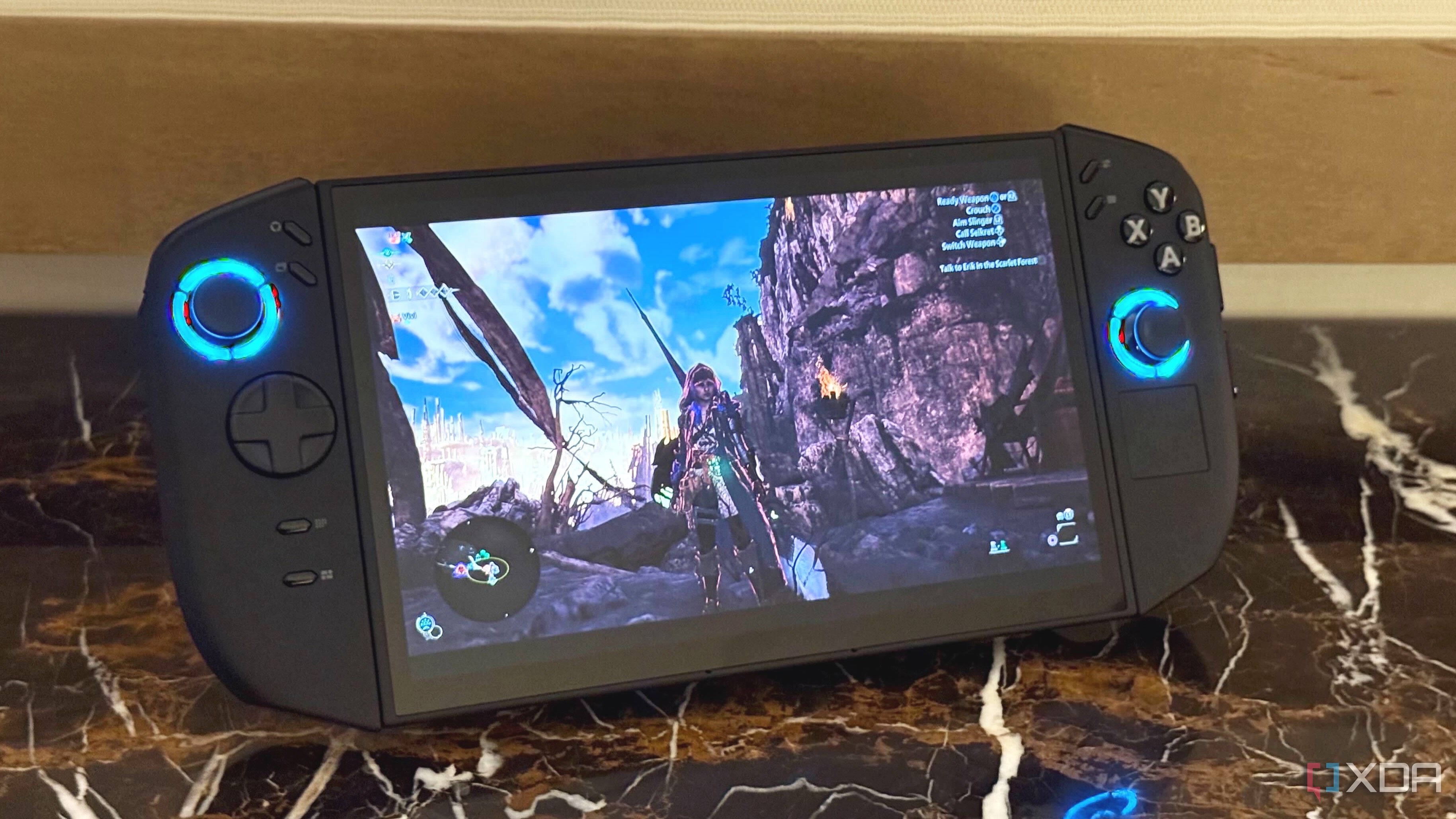 Lenovo Legion Go 2 playing Monster Hunter Wilds.