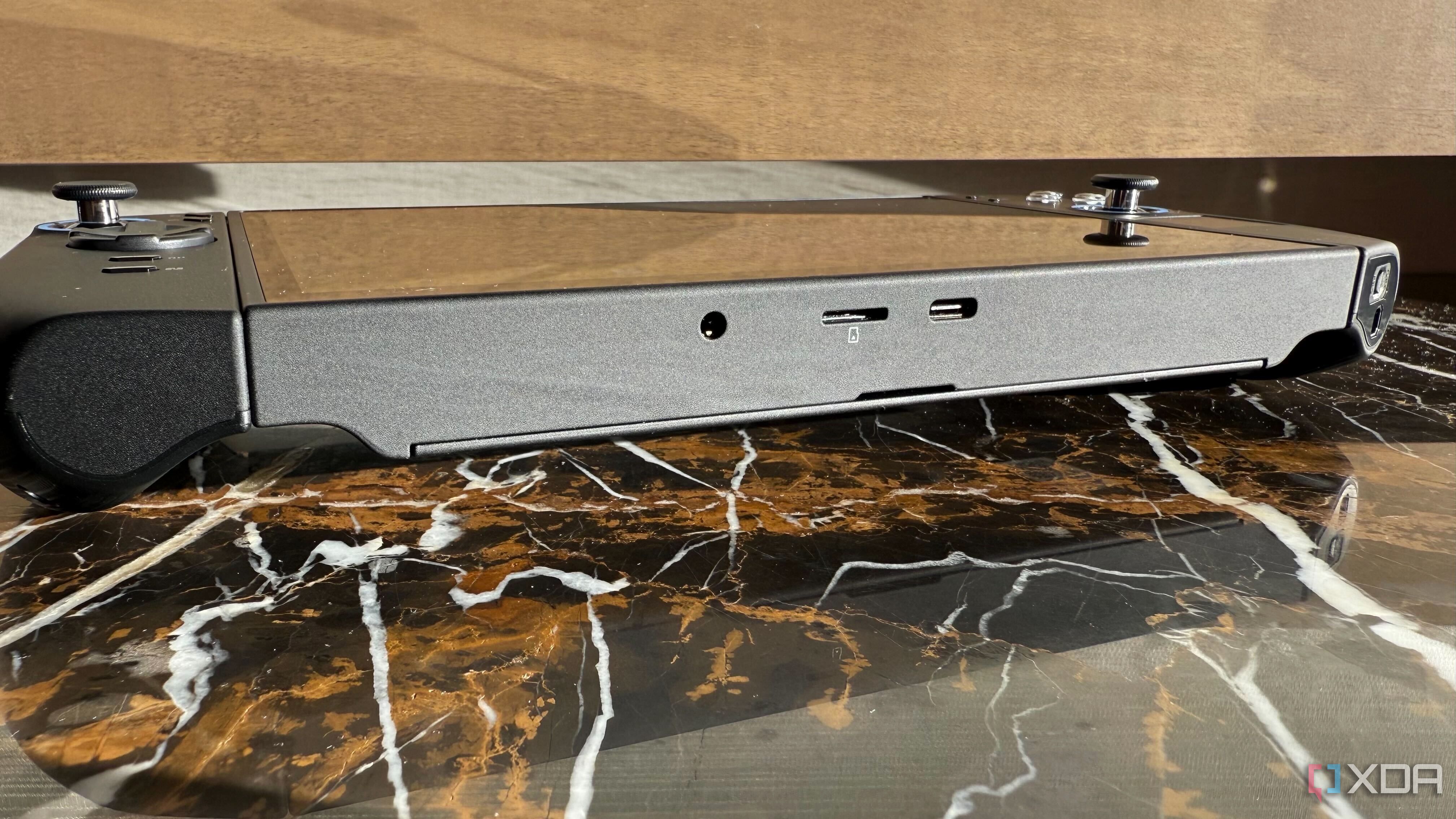 Bottom ports on the Lenovo Legion Go 2 handheld.