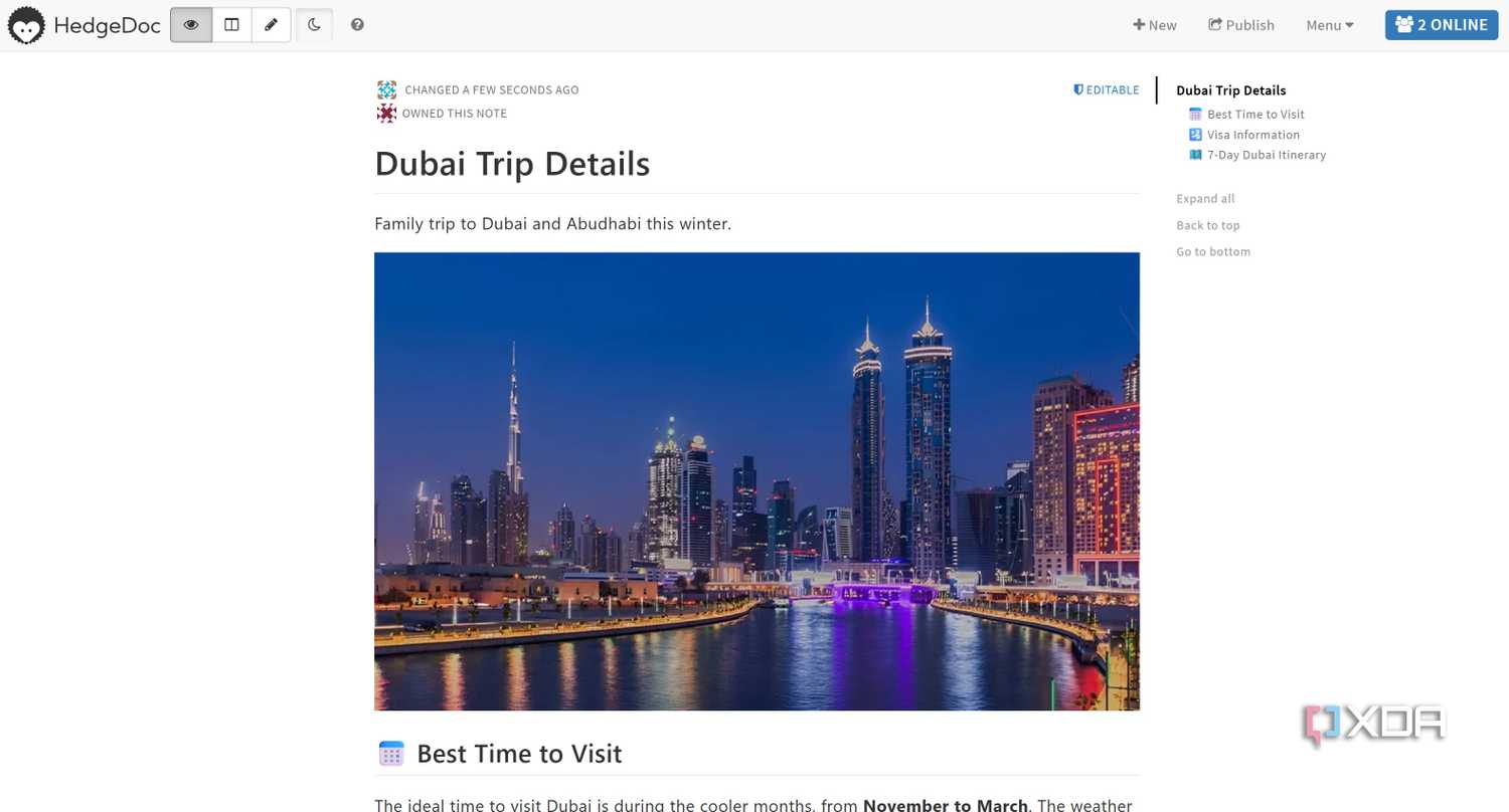 Images in HedgeDoc notes